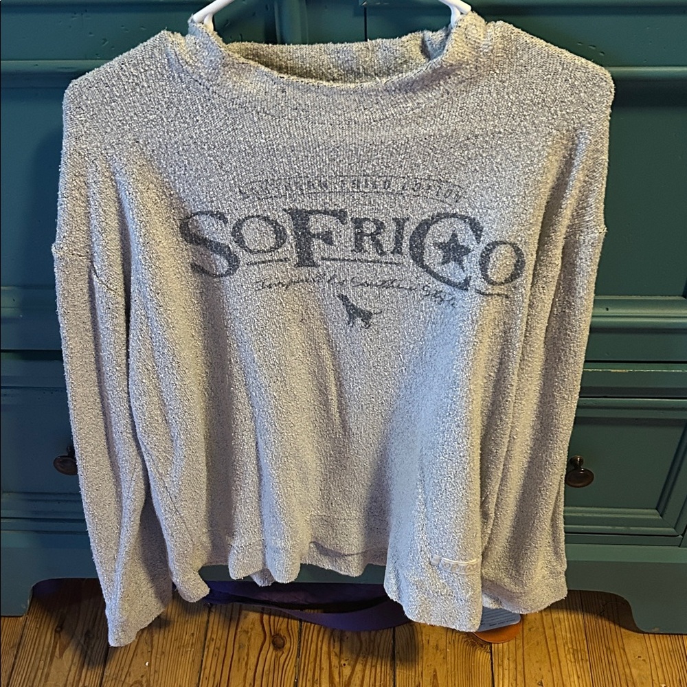 Southern Fried Cotton Light Gray Sweater
